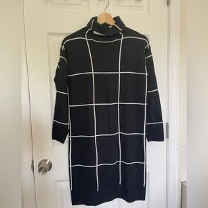Checkered black and white dress from Simplee, the size is Small.